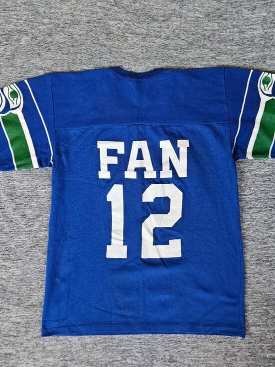 Rawlings Other - SEATTLE SEAHAWKS Vtg 1980s RAWLINGS 12th Man Fan Jersey T-Shirt Large Made In US